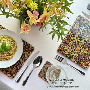 Violet and Columbine William Morris Floral Placemats and Coasters
