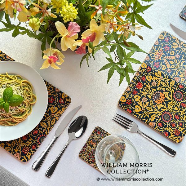 Violet and Columbine William Morris Floral Placemats and Coasters