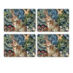 Forest Hare Set of 4 Wooden Placemats Set by William Morris Collection®