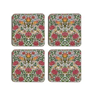 Set of 4 Bird & Rose Coasters by William Morris Collection®