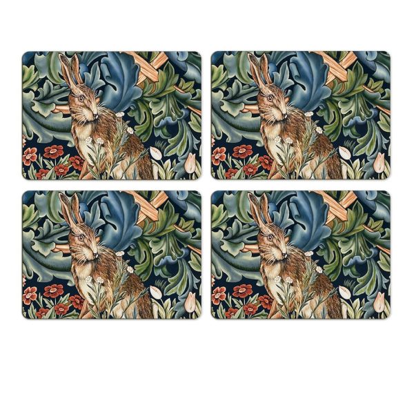 Set of 4 Forest Hare Placemats by William Morris Collection®