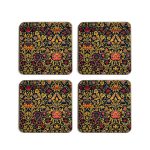 Set of 4 Violet & Columbine Coasters by William Morris Collection®