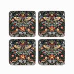Set of 4 Strawberry Thief Coasters by William Morris Collection®
