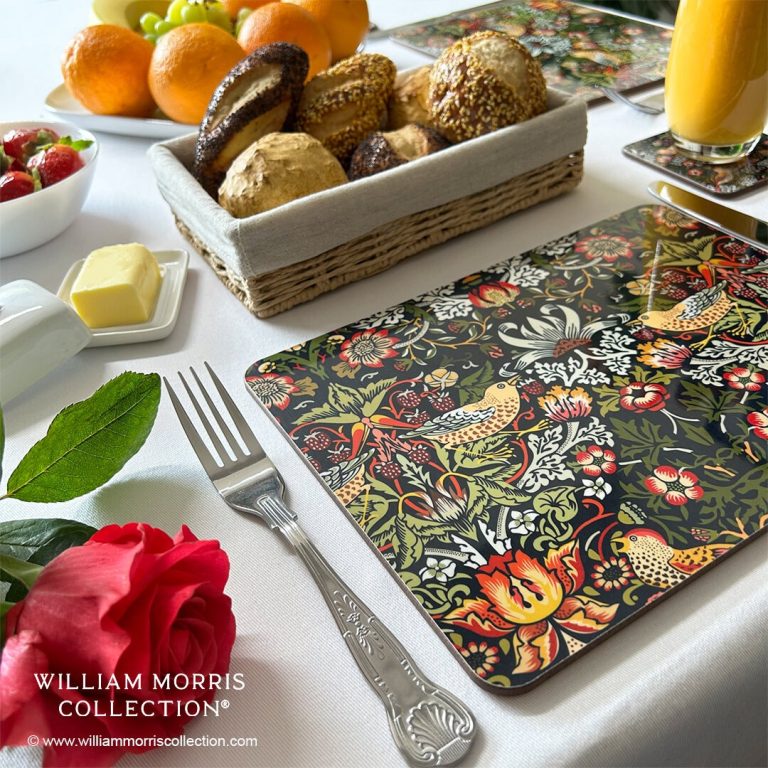 William Morris Golden Lily Blue Gold Classic Placemat