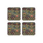 Violet & Columbine Coasters Set by William Morris Collection®