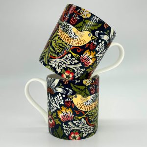 William Morris Collection Strawberry Thief Coffee Mugs