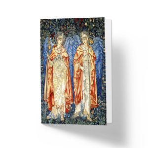 Angeli Ministrantes Tapestry Blank Greeting Card by Sir Edward Coley Burne Jones