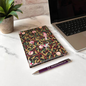 William Morris Collection® Luxury Black Notebook Bird and Pomegranate