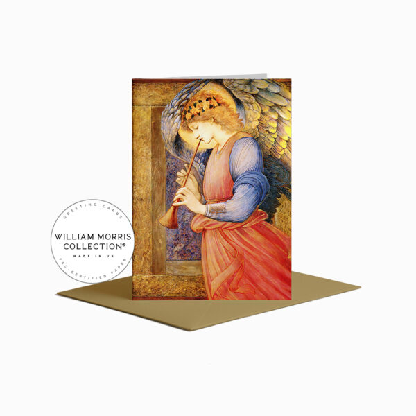 Angel Playing a Flageolet A5 Blank Greeting Card by William Morris Collection® Angel Playing a Flageolet A5 Blank Greeting Card by William Morris Collection®