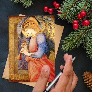 An Angel Playing Flageolet Christmas Greeting Card