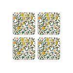 Fruit & Pomegranate White Coasters by William Morris Collection®