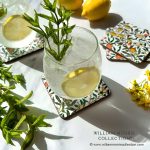 Fruit & Pomegranate White Coasters Set of 4 by William Morris Collection®