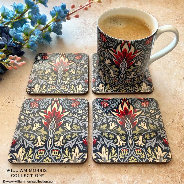 Snakeshead Coasters Set of 4 by William Morris Collection®