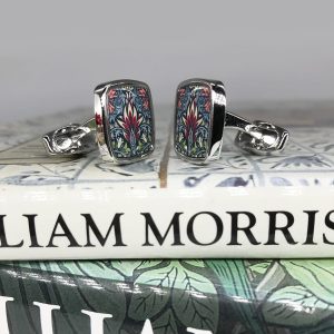Snakeshead Silver Cufflinks for Men by William Morris Collection