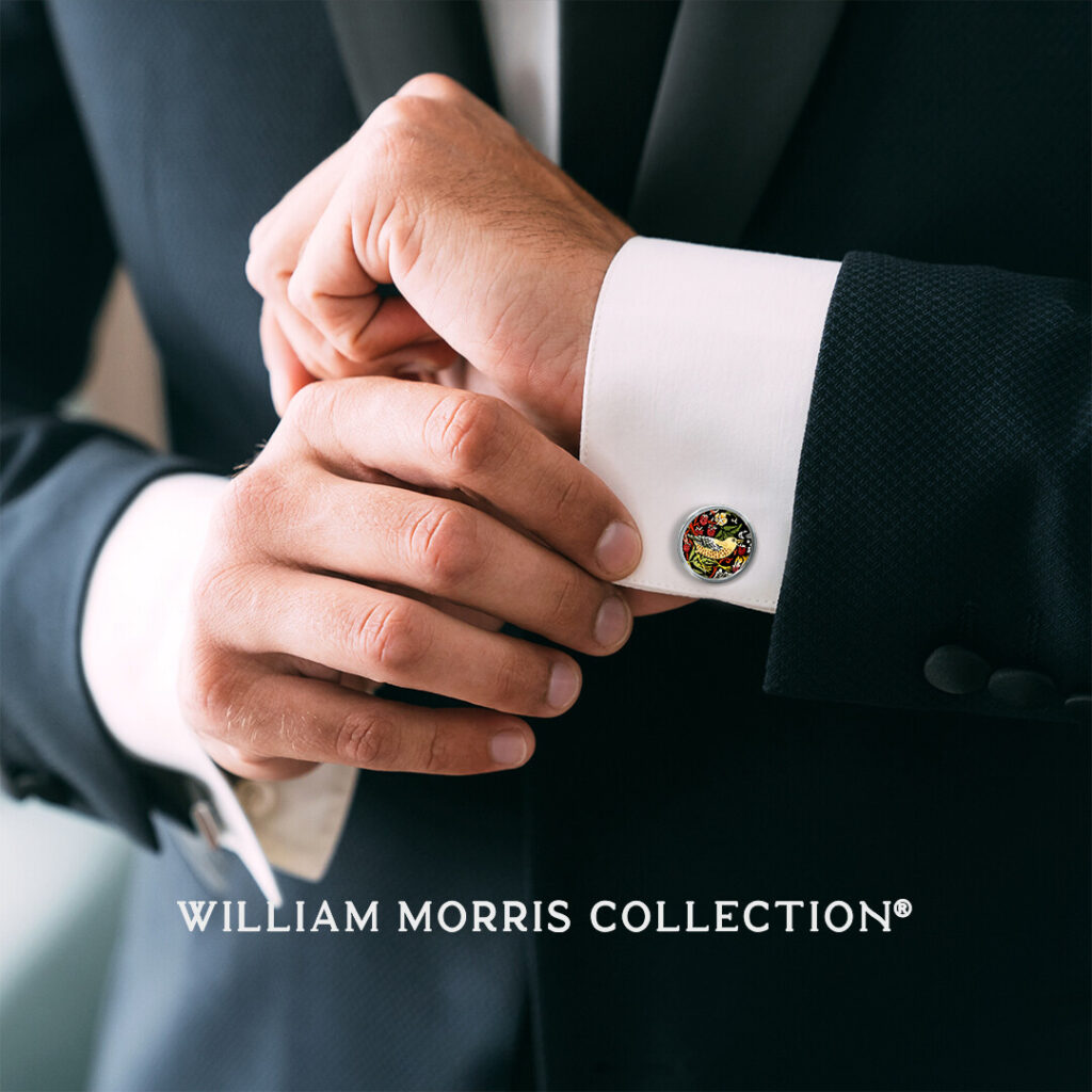 William Morris Collection Strawberry Thief Cufflinks