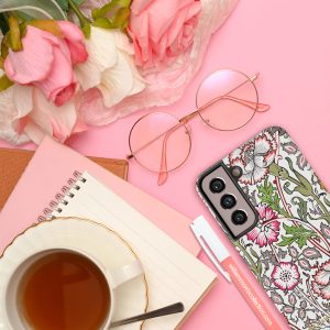 Samsung Galaxy Phone Case Pink and Rose Flowers