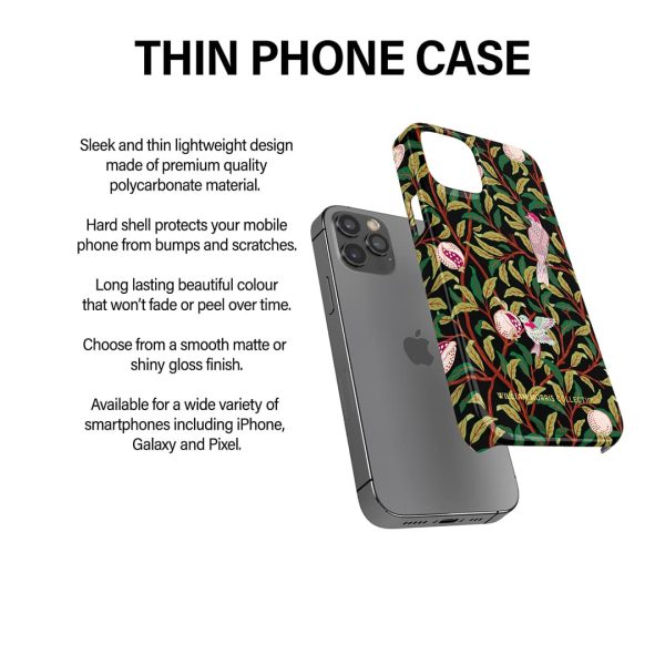 Thin Phone Case Bird and Pomegranate