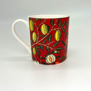 William Morris Collection Lemon and Pomegranate Red Coffee Mug