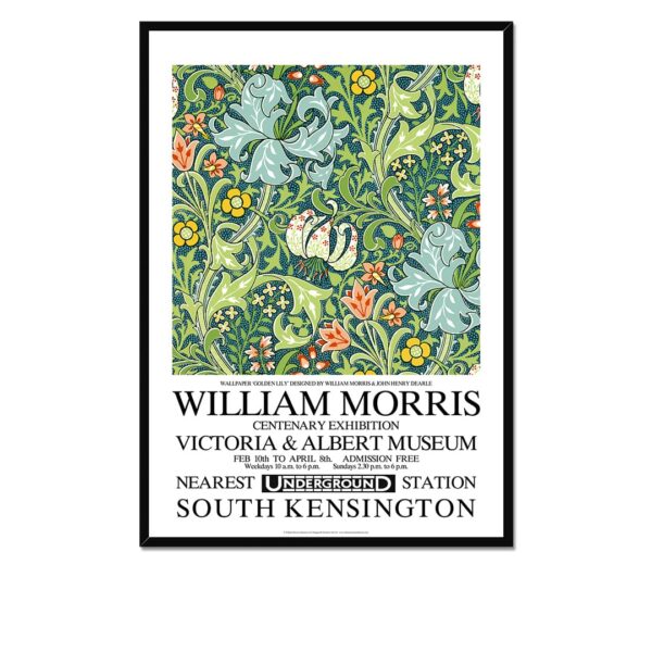 William Morris Golden Lily Exhibition Poster Framed Print William Morris Golden Lily Exhibition Poster Framed Print