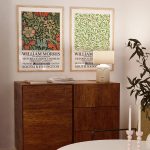 Two William Morris Exhibition Posters on Wall, Compton & Willow