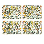 Set of 4 Fruit & Pomegranate Placemats by William Morris Collection®