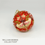 Strawberry Thief Red Christmas Bauble
