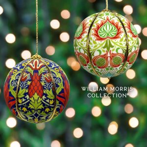 William Morris Collection Christmas Tree Baubles Snakeshead