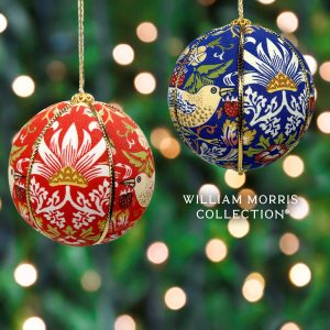 William Morris Collection® Strawberry Thief Christmas Bauble