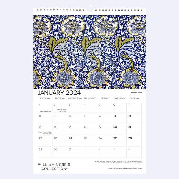 William Morris Calendar 2024