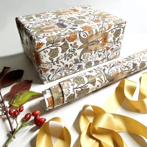 William Morris Collection Autumn Leaves Floral Gift Wrap
