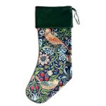 William Morris Collection® Luxury Christmas Stocking Strawberry Thief