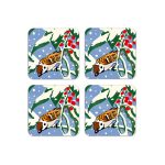 Winter Sparrows Coasters Set by William Morris Collection®