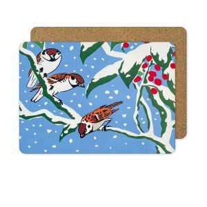 Winter Sparrows Christmas Placemats by William Morris Collection®
