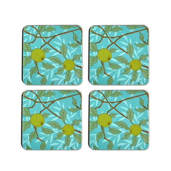Set of 4 Apple Tree Coasters by William Morris Collection®