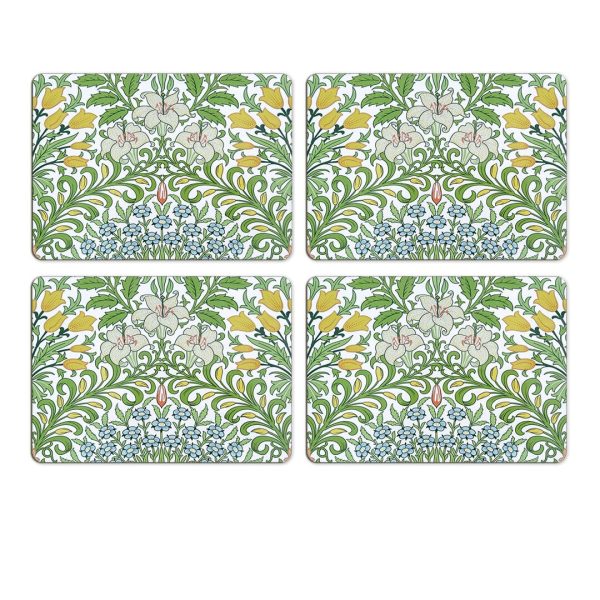 Set of 4 Floral Placemats - Garden by William Morris Collection®