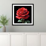 Red Rose #1 Framed Flower Fine Art Print