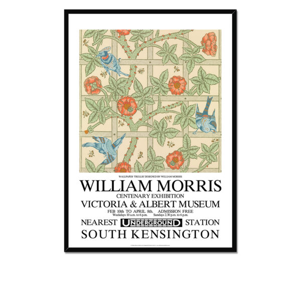 William Morris Trellis Exhibition Poster Framed Print William Morris Trellis Exhibition Poster Framed Print
