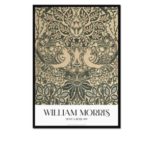 William Morris Dove and Rose Framed Giclée Art Print